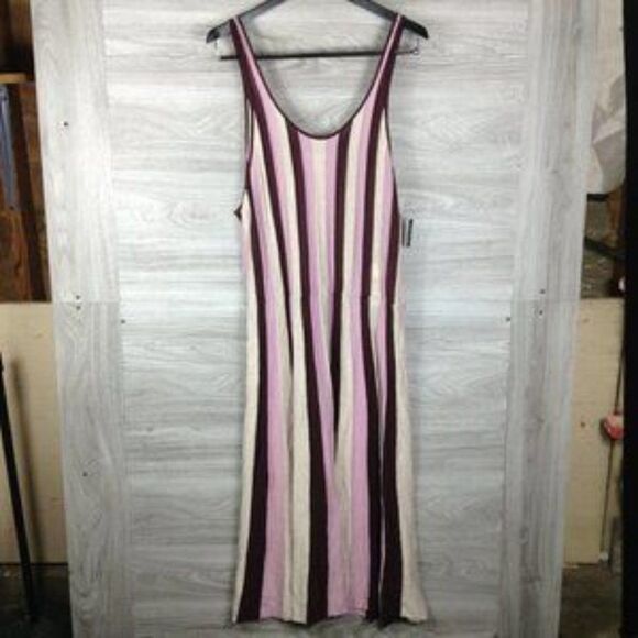 Leith Stripe Fit & Flare tank Sweater Dress size 4X - Picture 3 of 8